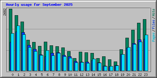 Hourly usage for September 2025